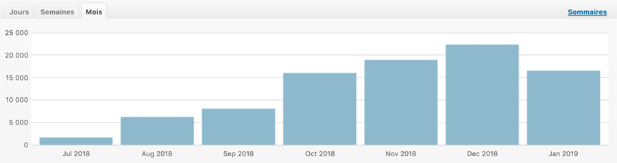 Les visites sur mon blog après 6 mois de blogging. Un article du blog TheBBoost.