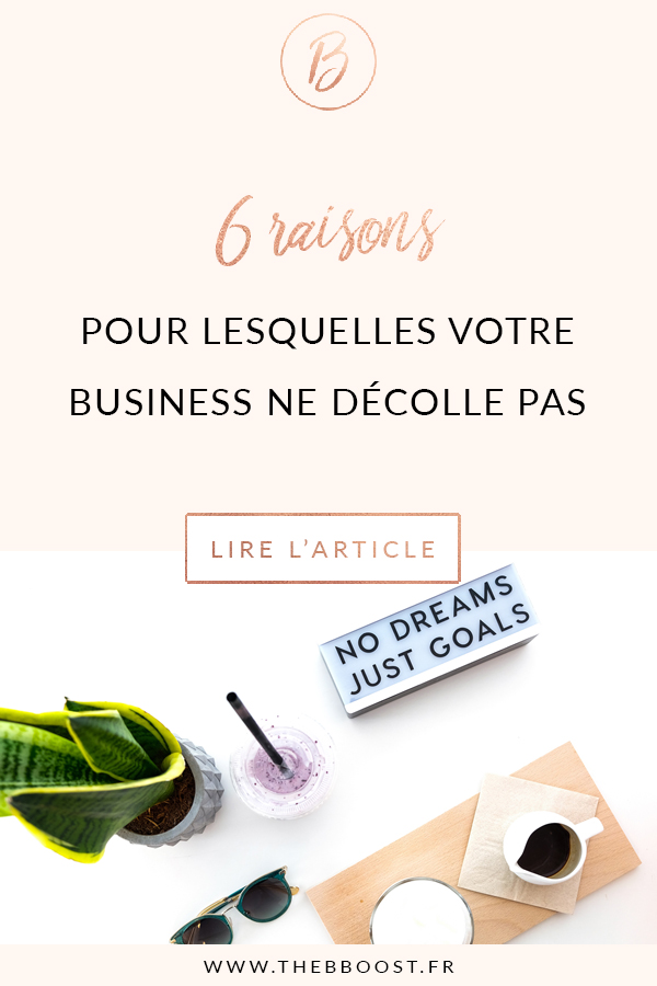 Votre business ne décolle pas et vous avez du mal à trouver des clients ? Voici 6 raisons pour lesquelles ça ne fonctionne pas, comment les repérer et les solutions pour y remédier. Un article du blog TheBBoost. #businesstips #autoentrepreneur #freelance #solopreneur #infopreneur