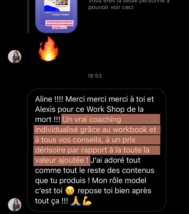 témoignage workshop